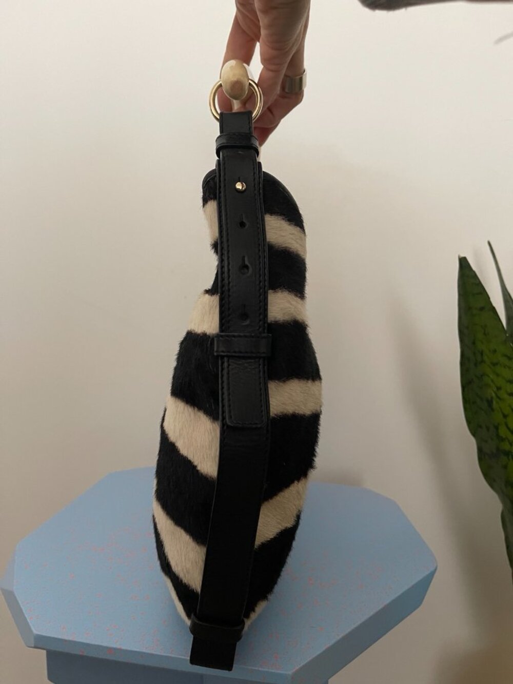 Rare Vintage YSL Mombasa Bag in Zebra Print Pony Hair - Picture 5 of 16